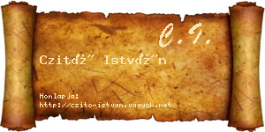 Czitó István névjegykártya
