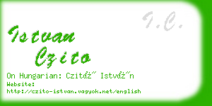 istvan czito business card